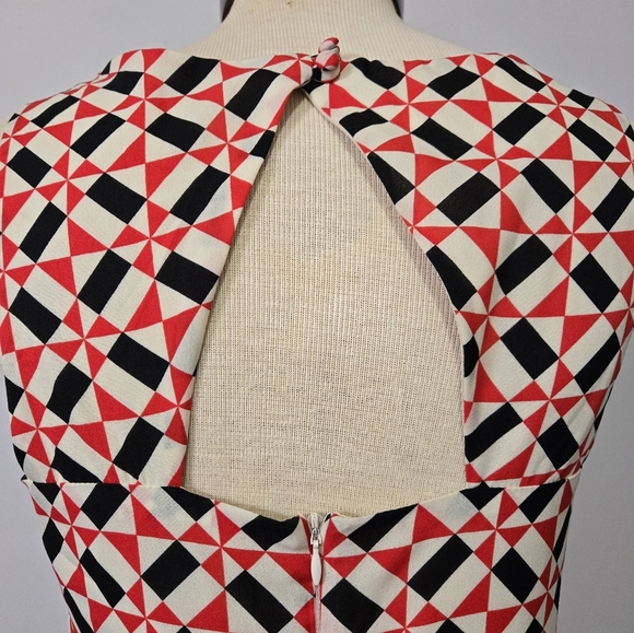 EVA FRANCO Anthropologie Geometric Patterned Halter Dress. Size M - Picture 8 of 15